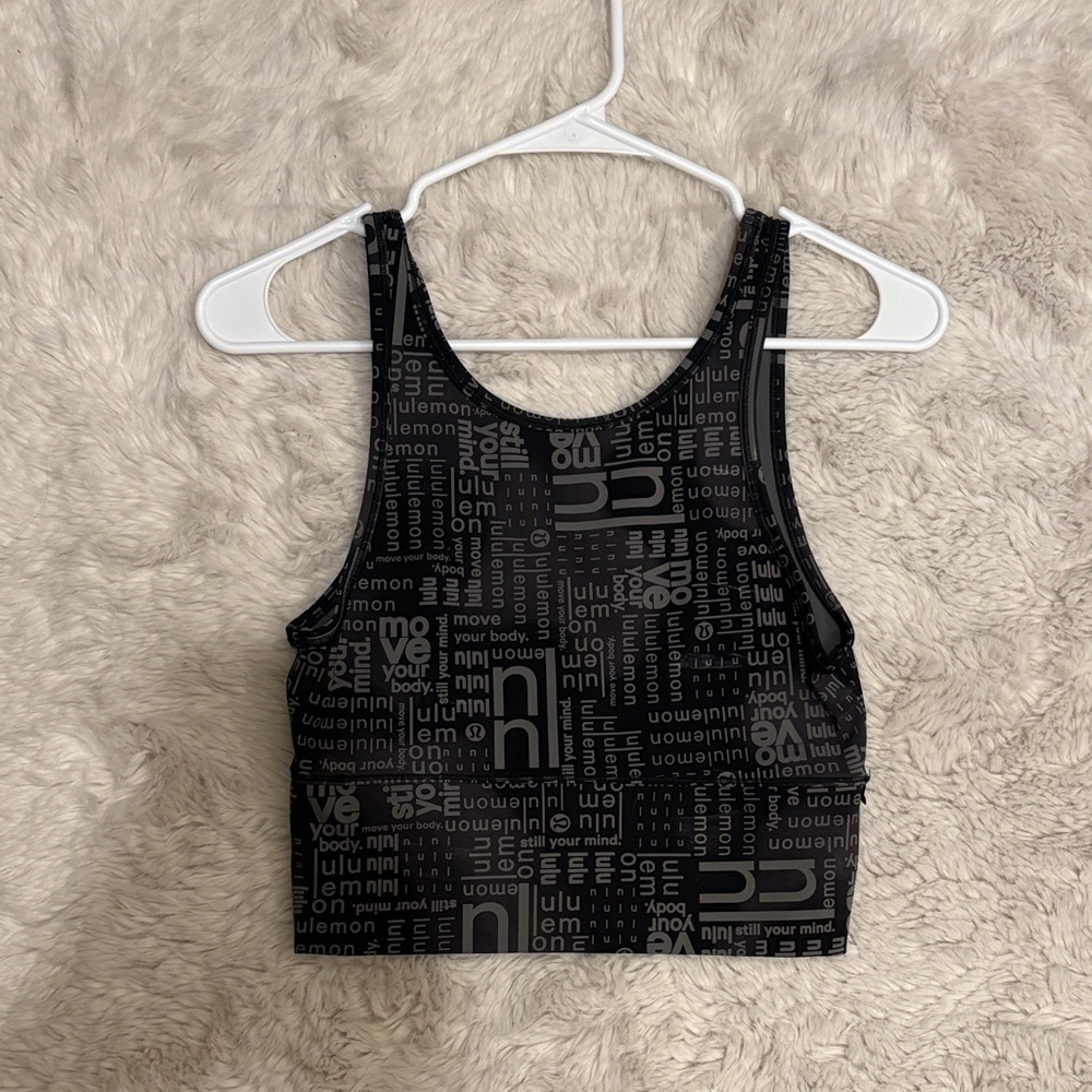 Lululemon Athletica Black Graphic Tank Top